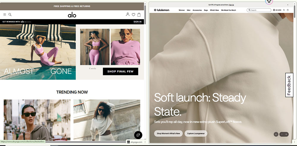 歐美 B2C網店設計法則：alo 和 lululemon 案例