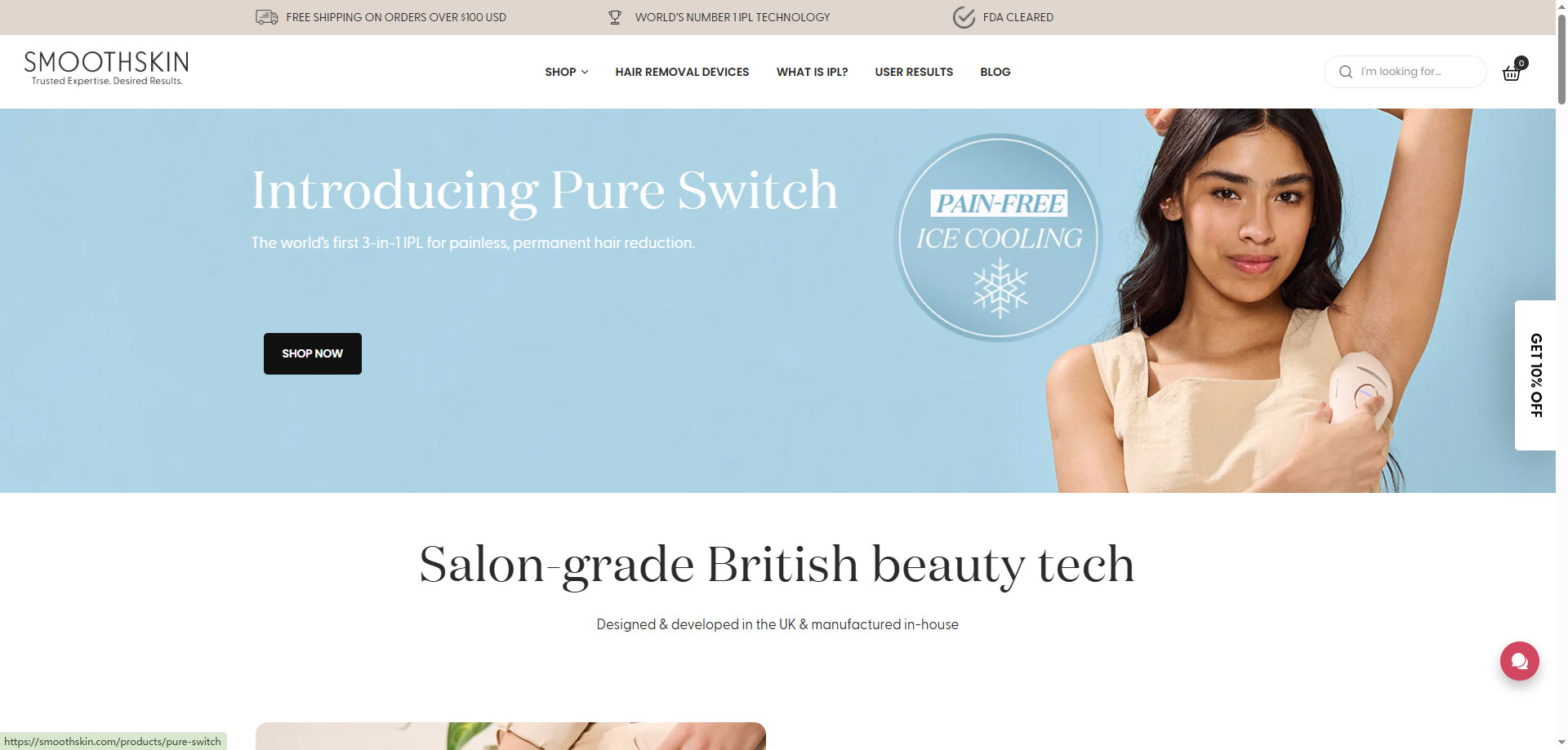 高客單價網店設計：家用激光脫毛儀