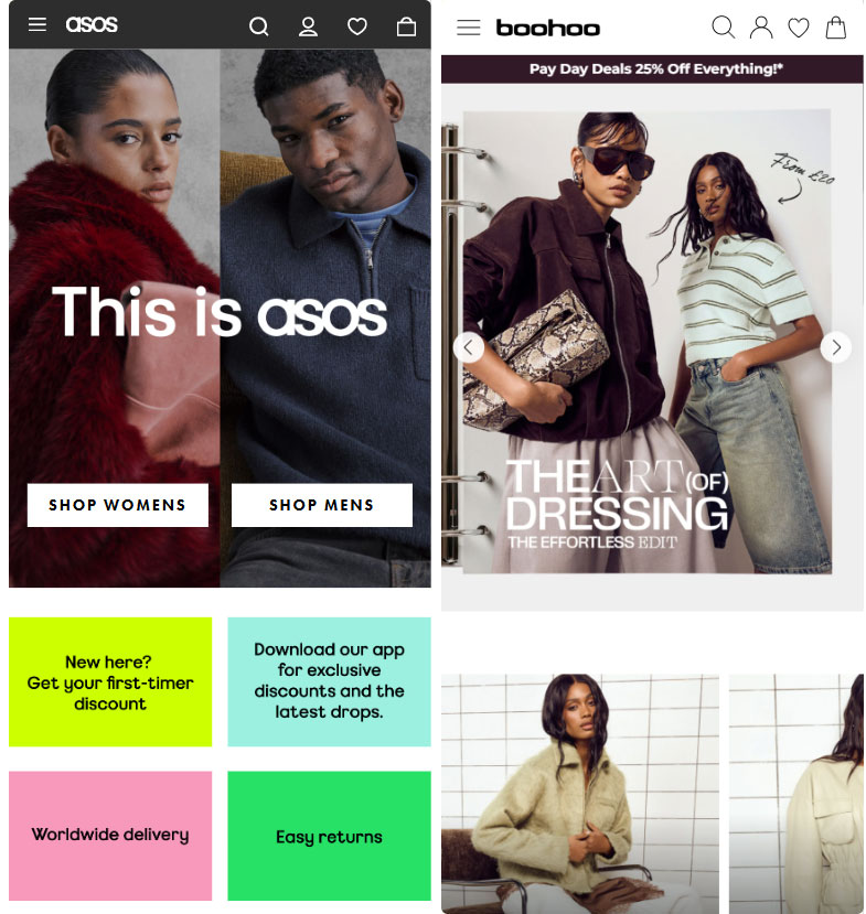 網店 Banner 響應式設計：PC端左文右圖與手機端雙端異構佈局對比