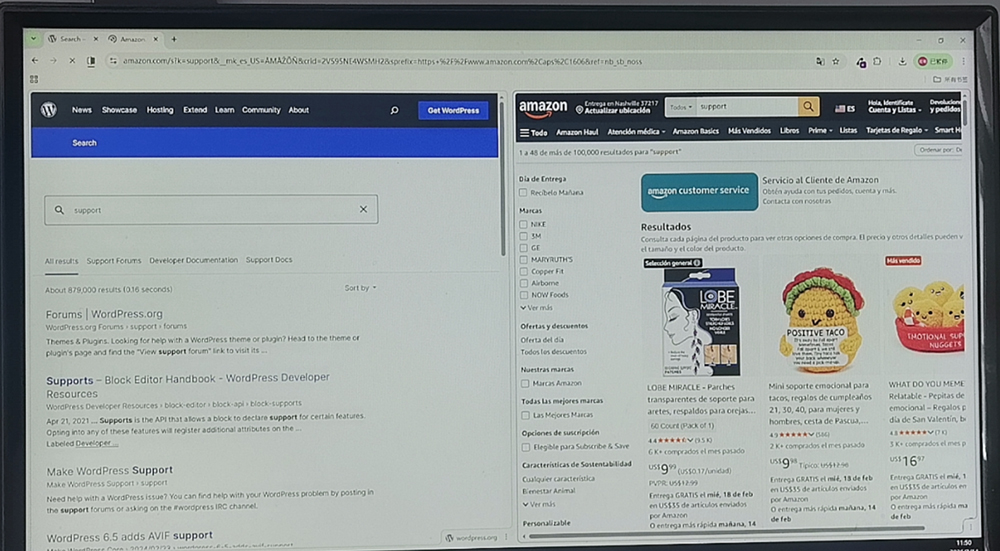 傳統 WordPress 搜尋與 Amazon 電商平台智能搜尋對比